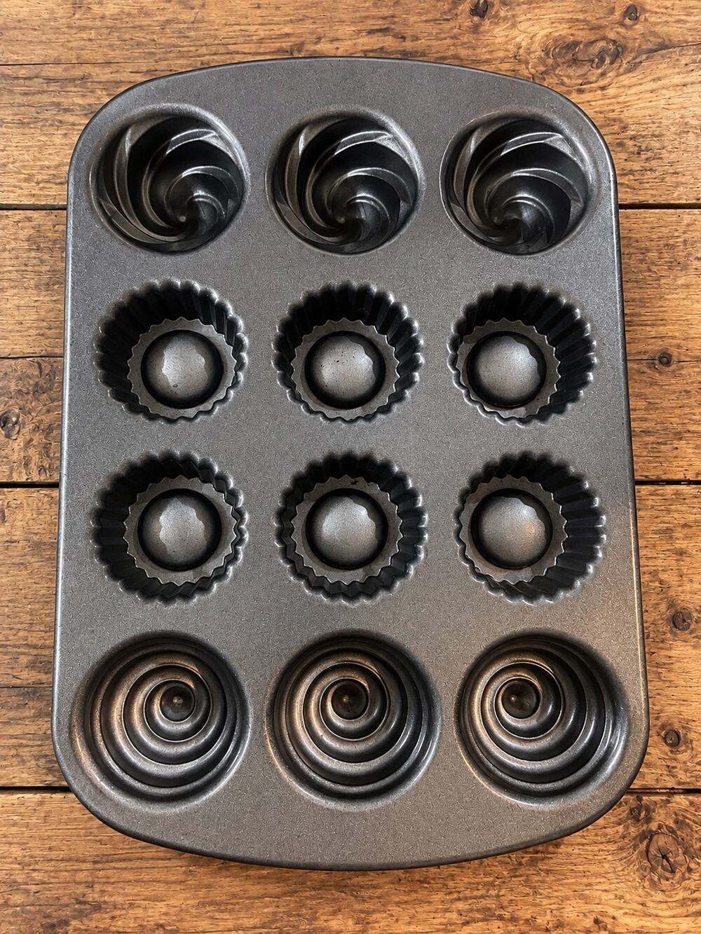 Nordic Ware 12-Cavity Mini Bundt & Cupcake Specialty Baking Pan